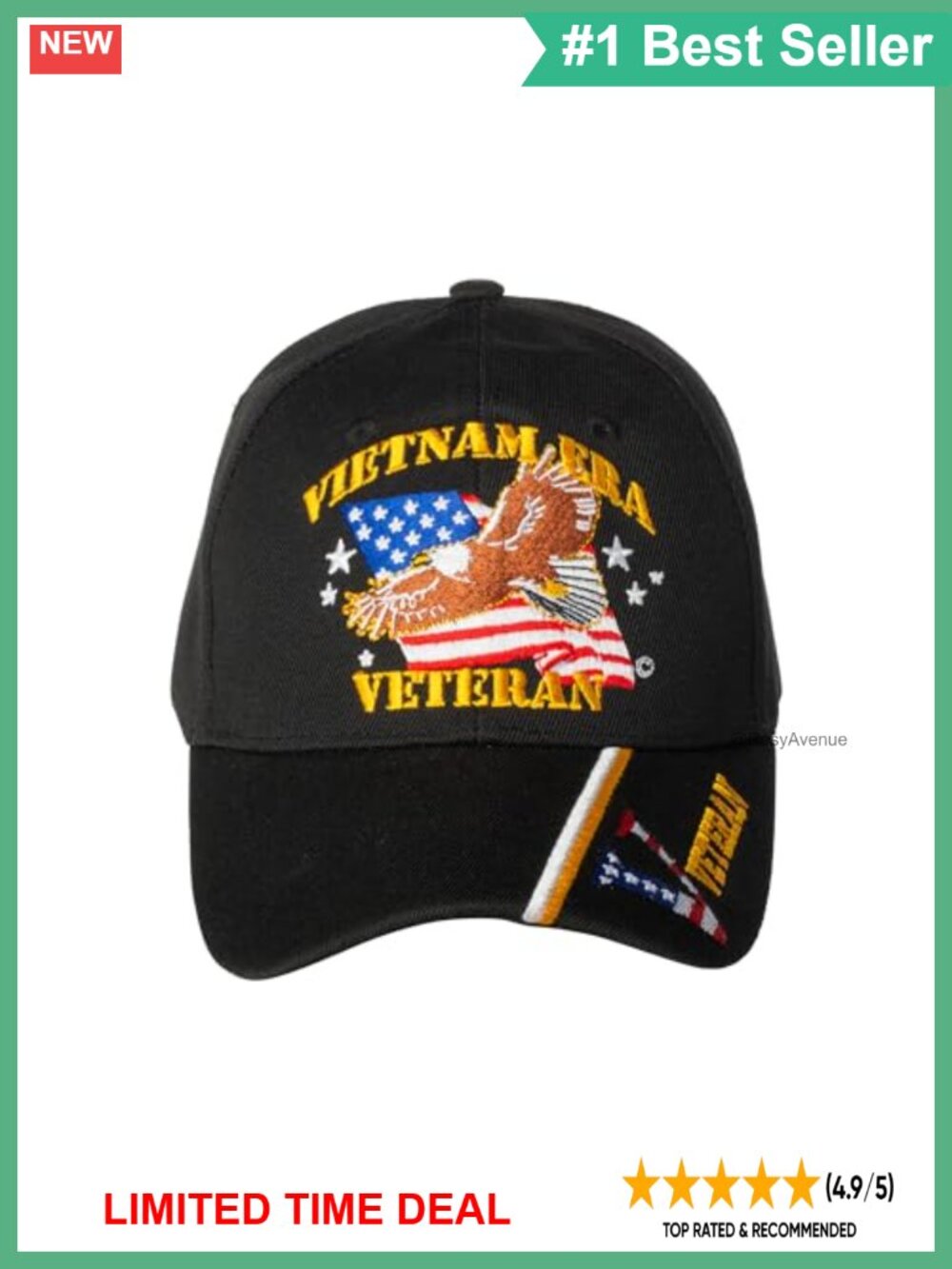Officially Licensed Vietnam Veteran Embroidered Baseball Cap Adjustable